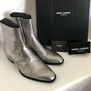 New Saint Laurent men’s Wyatt zipper boot EU 43